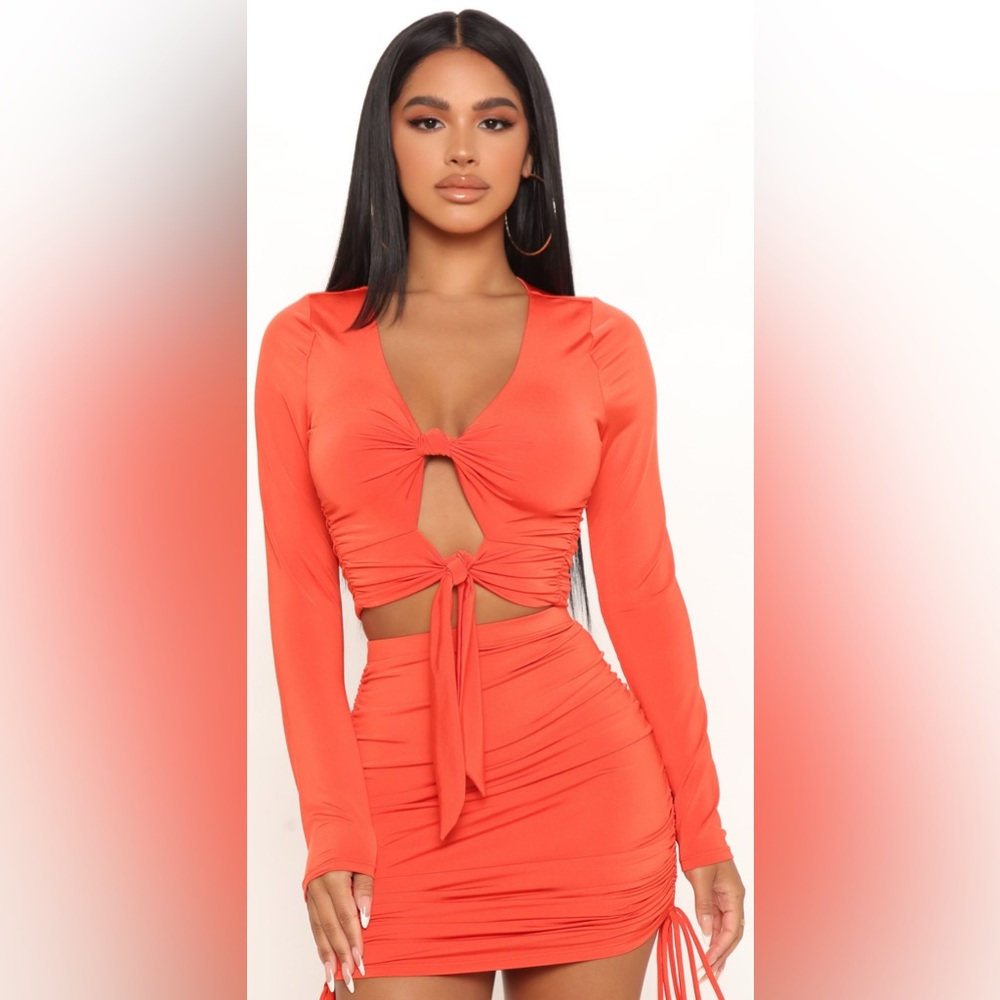 Elegant Orange Women's Set